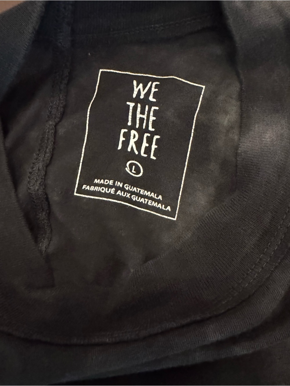 We The Free Black Grey Tie Dye Oversized Long Sleeve Tee, L - Picture 3 of 4